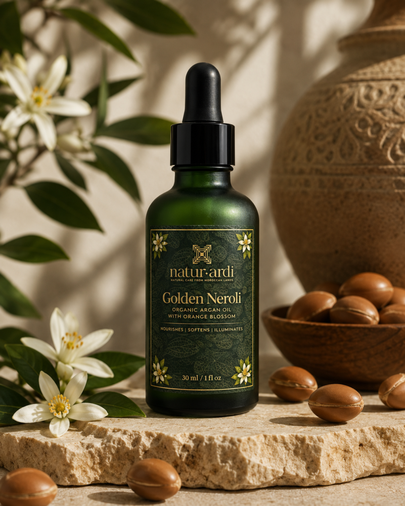 Naturardi organic argan oil with orange blossom 30ml bottle