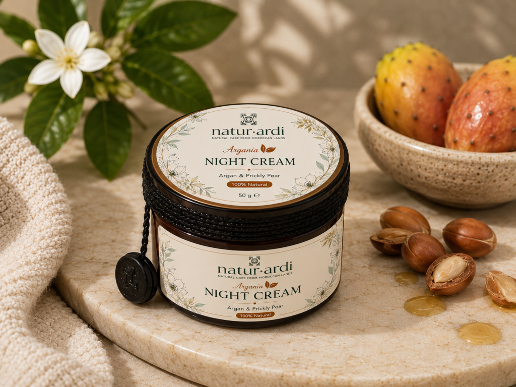 Naturardi argan and prickly pear night cream 50g jar