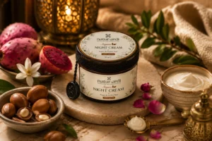 Step one of nighttime skincare routine gentle double cleansing with natural cleanser