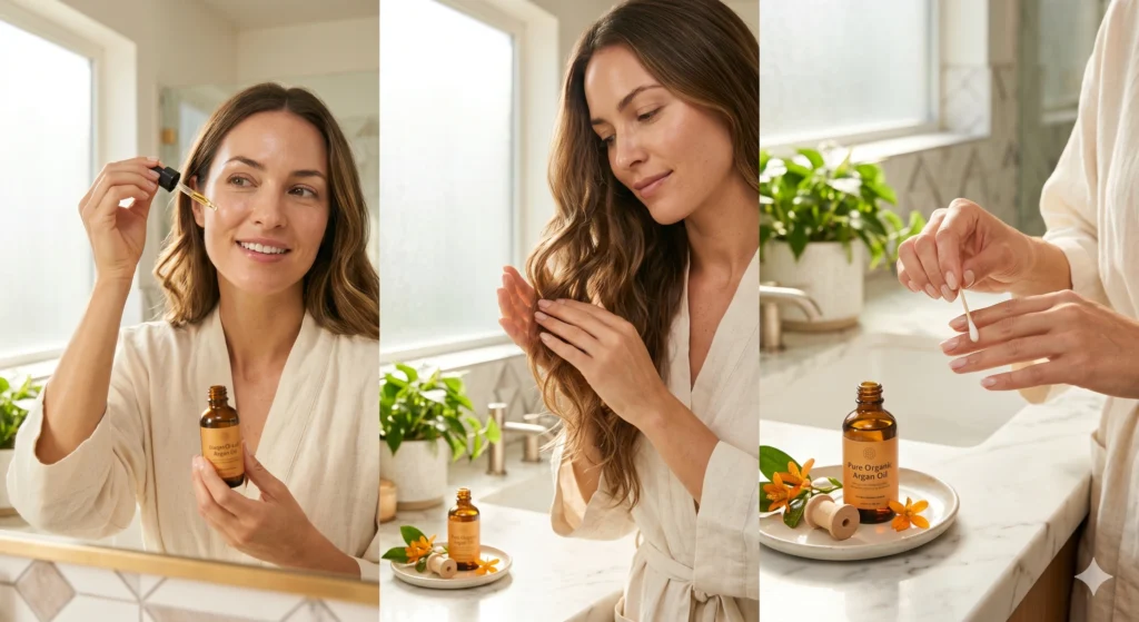 daily argan oil beauty routine